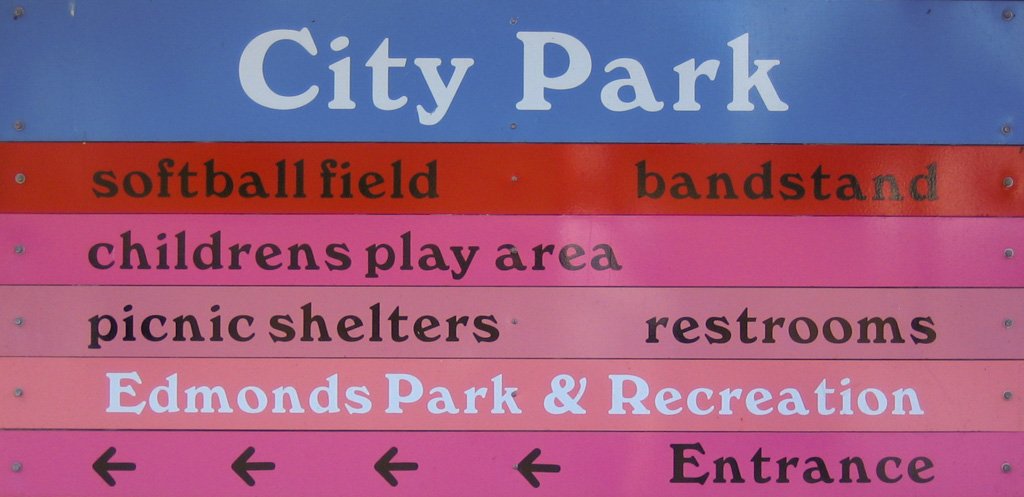 Edmonds Sign Edmonds City Park - Edmonds, Washington